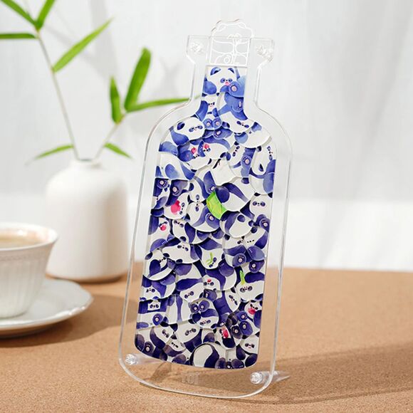 PETS IN THE BOTTLE Panda Animal Shaped Acrylic Puzzle - Picture 2 of 7